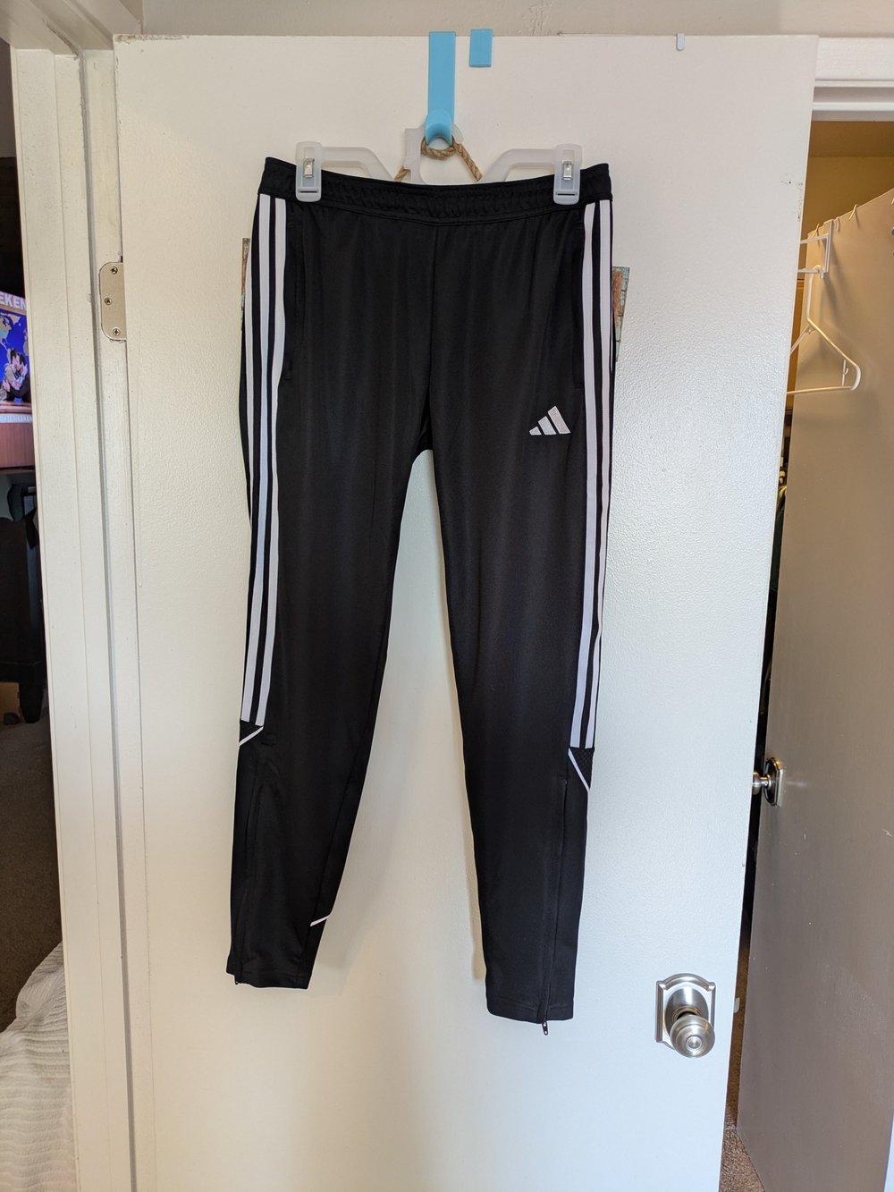 adidas Women Black with White Side Stripes